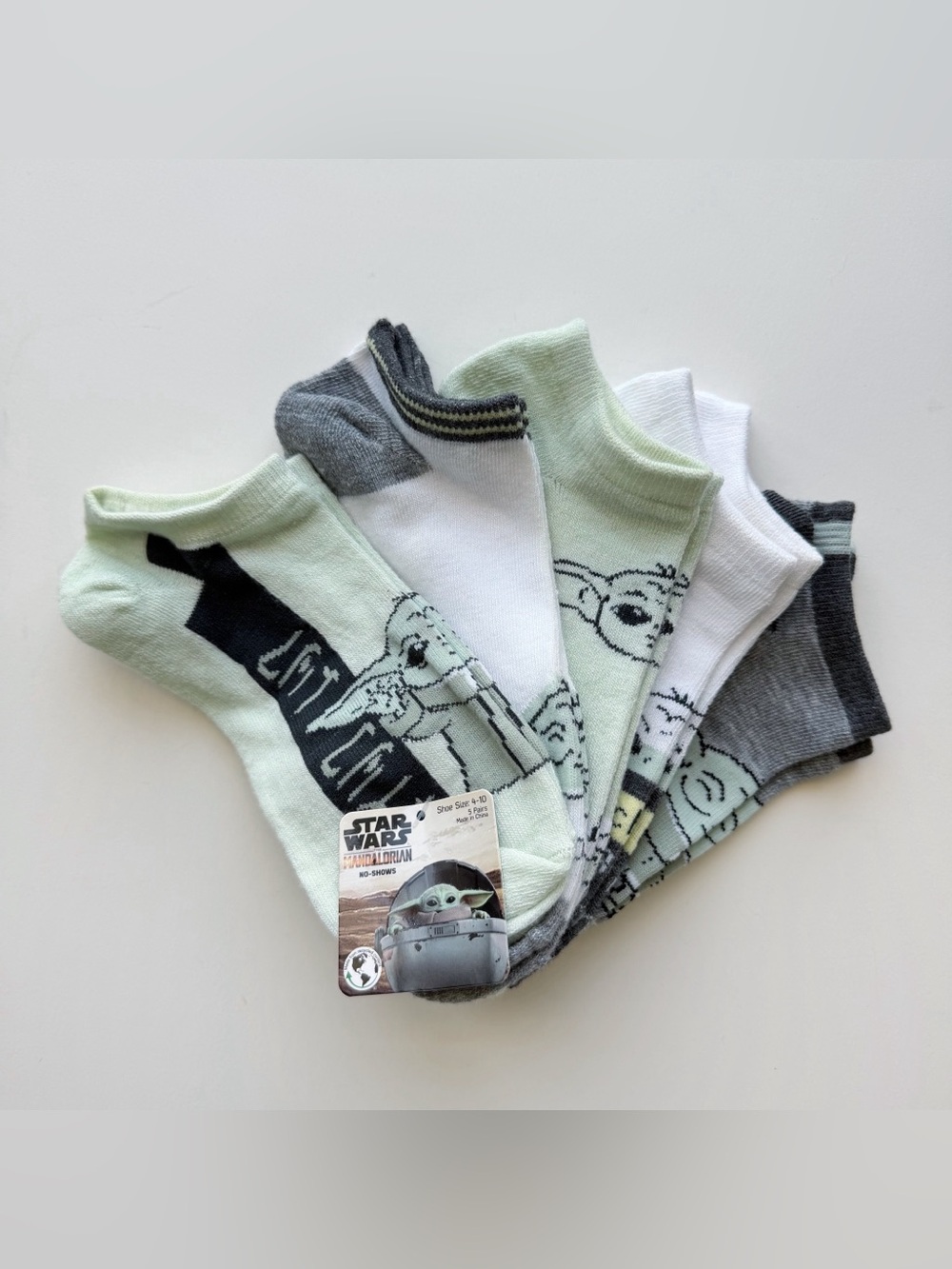 Star Wars The Mandalorian No Show Socks Womens Grogu Baby Yoda